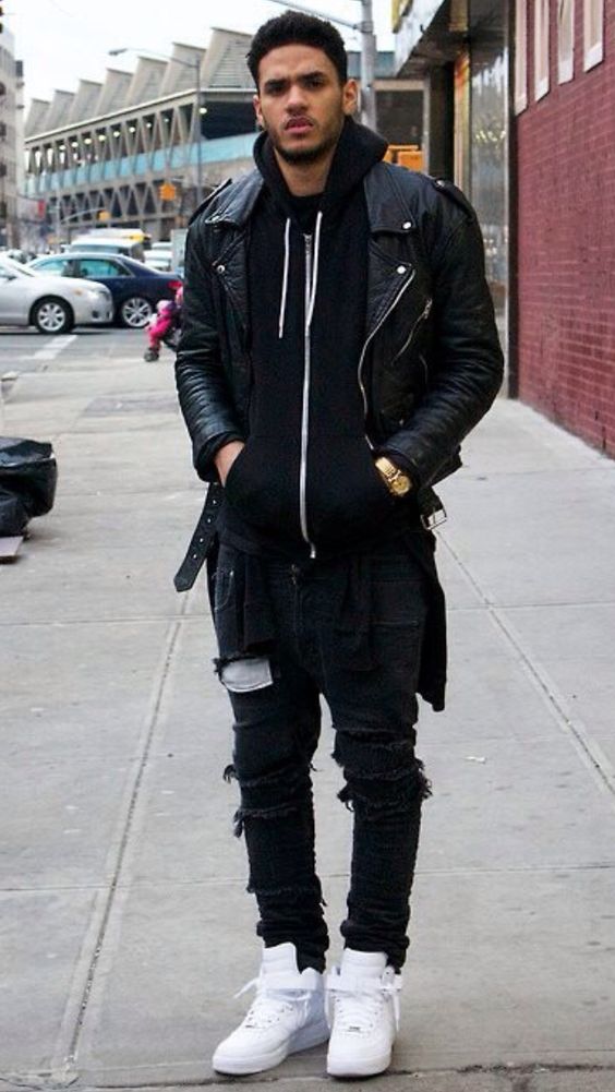 black jeans outfit mens street fashion
