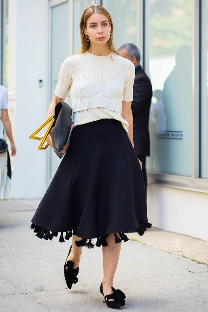 black maxi skirt outfit