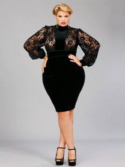 black plus size outfits