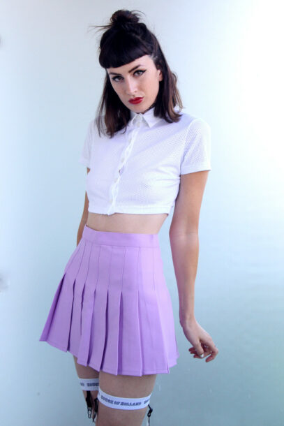 black tennis skirt outfit