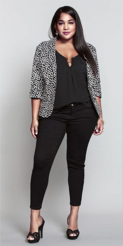 blazer plus size outfits