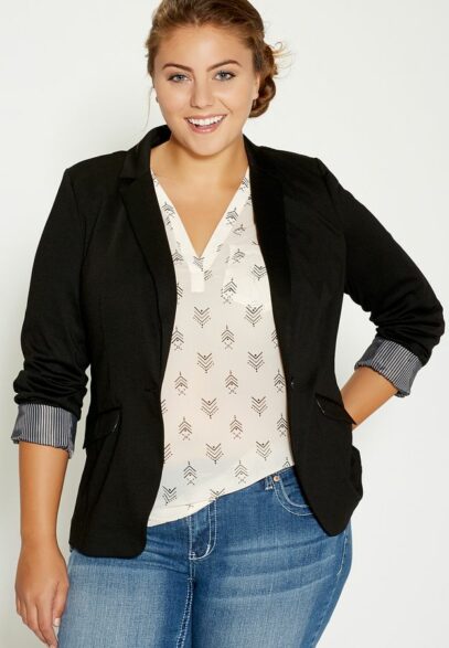 blazer plus size outfits