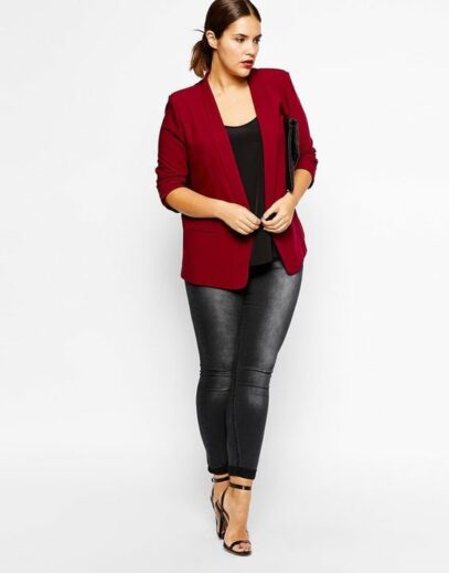 blazer plus size outfits