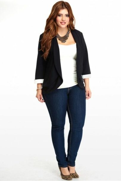 blazer plus size outfits