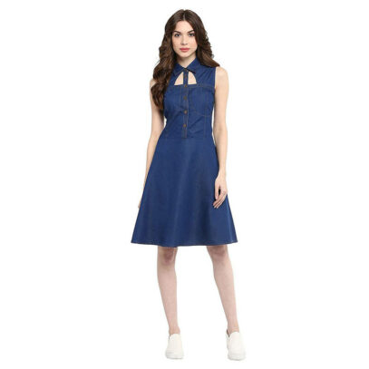 blue denim dress