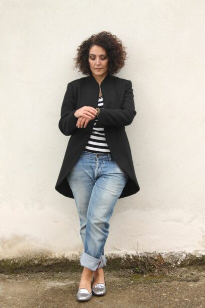 boyfriend jeans plus size outfit