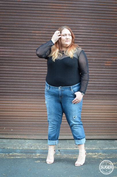 boyfriend jeans plus size outfit