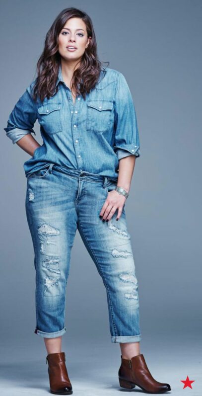 boyfriend jeans plus size outfit