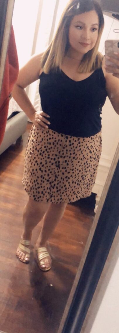 cheetah skirt outfit