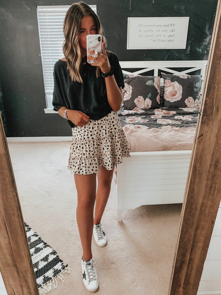 cheetah skirt outfit