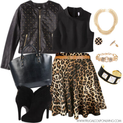 cheetah skirt outfit