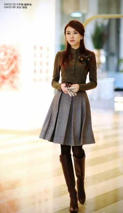 classy skirt outfits