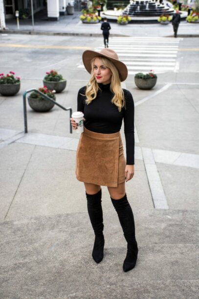 corduroy skirt outfit