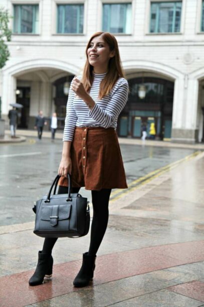 corduroy skirt outfit