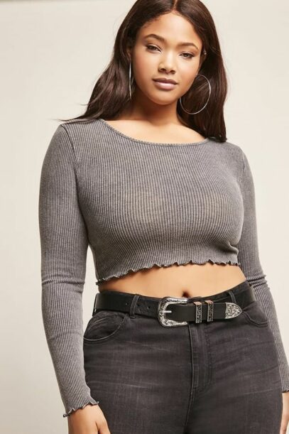 crop top plus size outfits