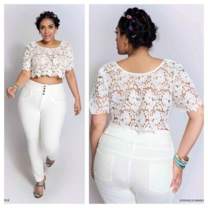crop top plus size outfits