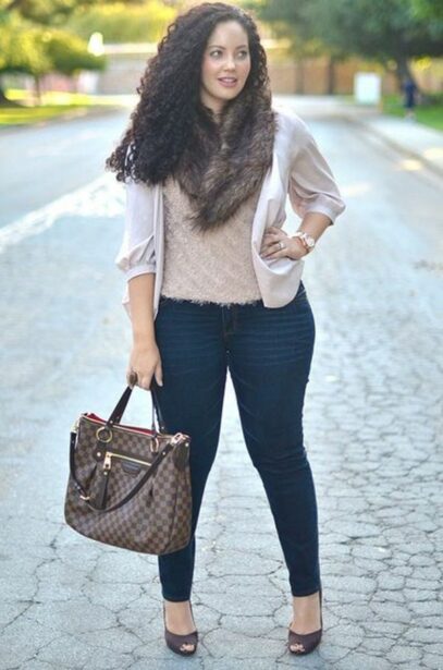 curvy girl outfits casual jeans