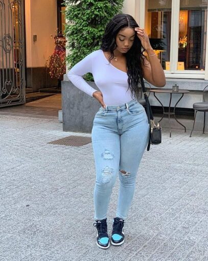 curvy girl outfits casual jeans