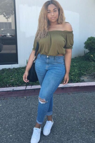 curvy girl outfits casual jeans