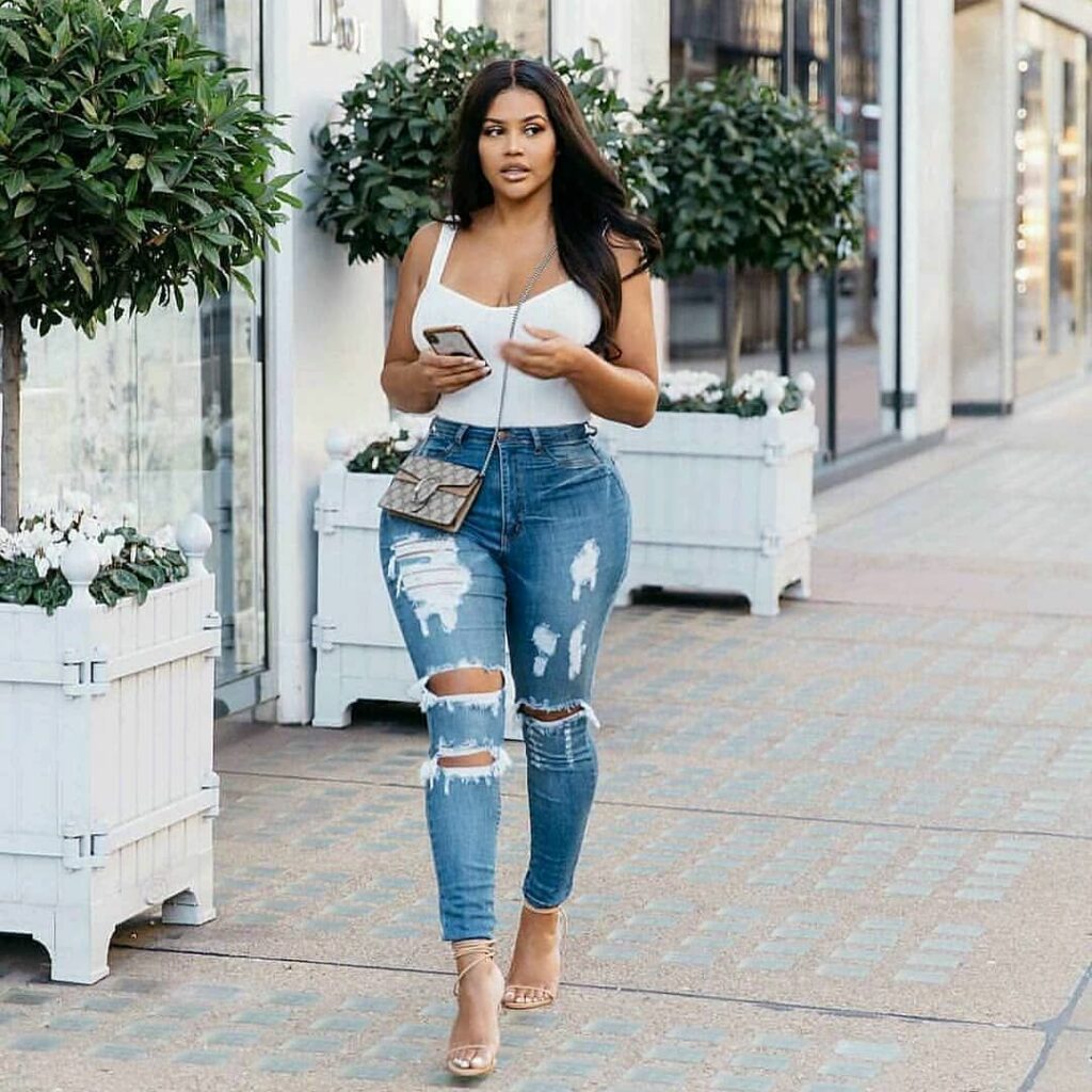 curvy girl outfits casual jeans