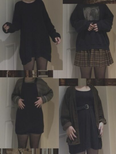 curvy girl outfits dark academia