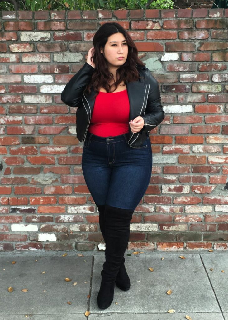 curvy girl outfits night out jeans