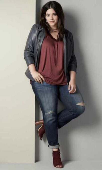 curvy girl outfits winter plus size