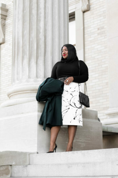 curvy girl outfits winter work