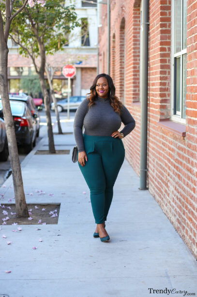 curvy girl outfits winter work