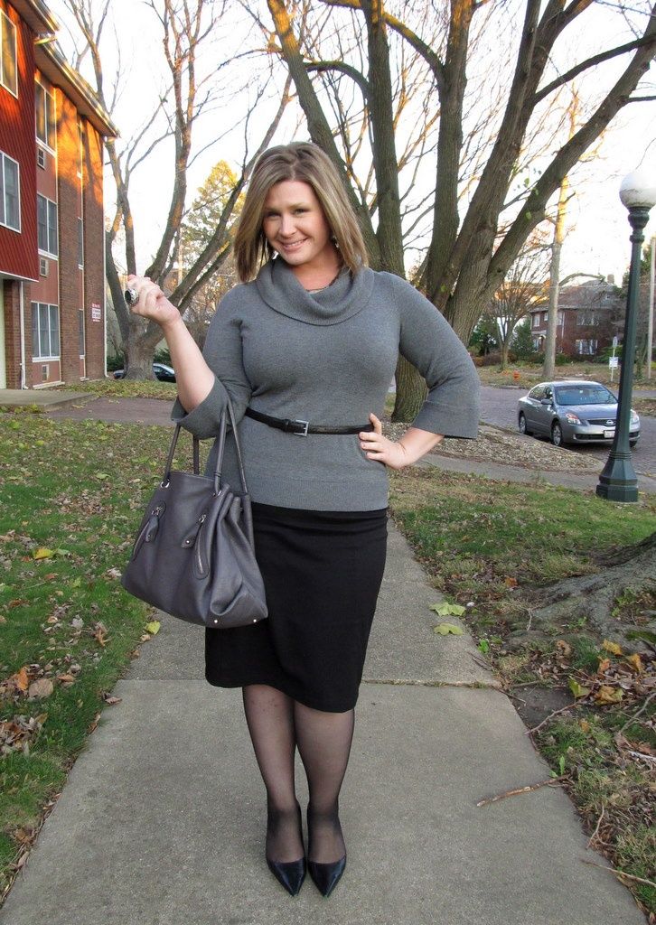 curvy girl outfits winter work
