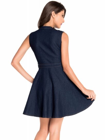 dark denim dress