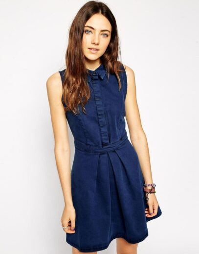 dark denim dress
