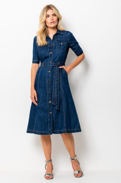 dark denim dress