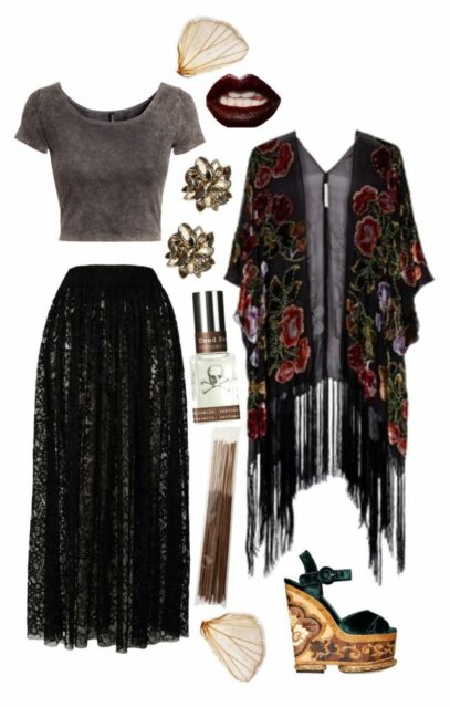 dark hippie outfits