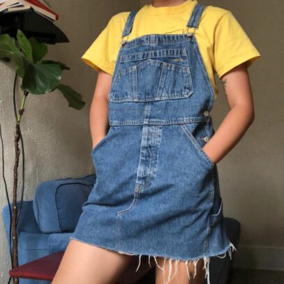 denim dress aesthetic