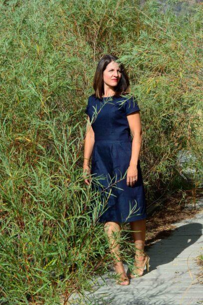 denim dress aesthetic