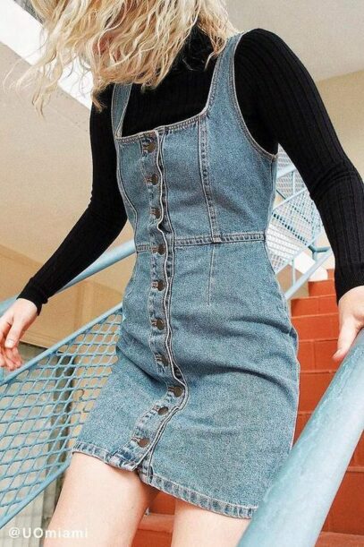 denim dress aesthetic