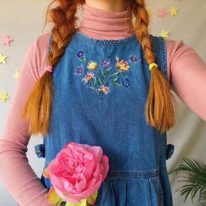 denim dress aesthetic