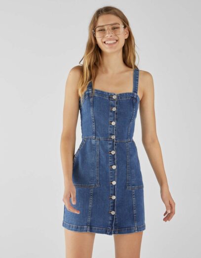denim dress aesthetic