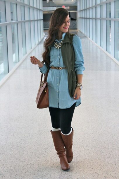 denim dress fall