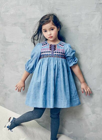 denim dress for kids girl