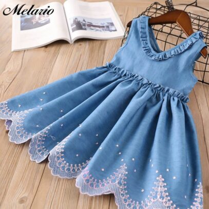 denim dress for kids girl