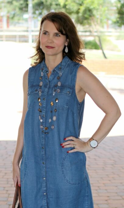 denim dress outfit