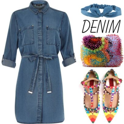denim dress outfit ideas