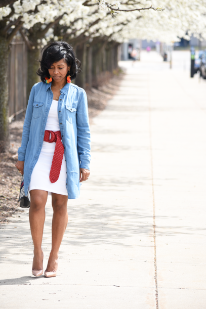 denim dress outfit ideas