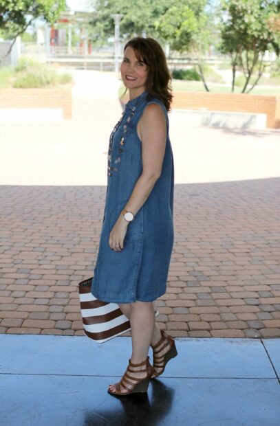 denim dress outfit summer