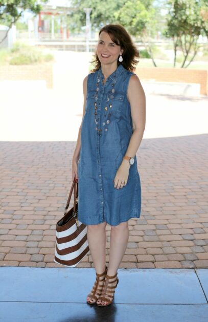 denim dress outfit summer