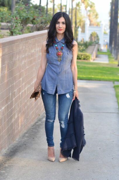 denim dress outfit summer
