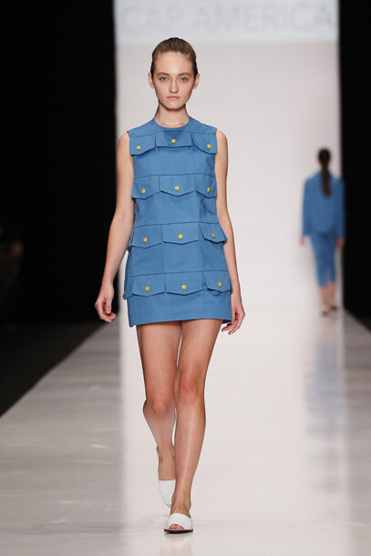 denim dress runway