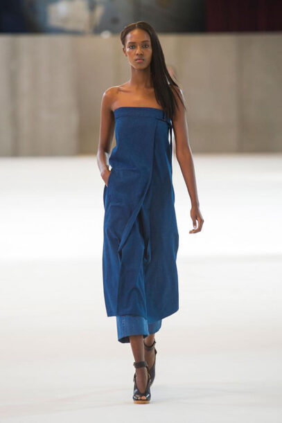 denim dress runway